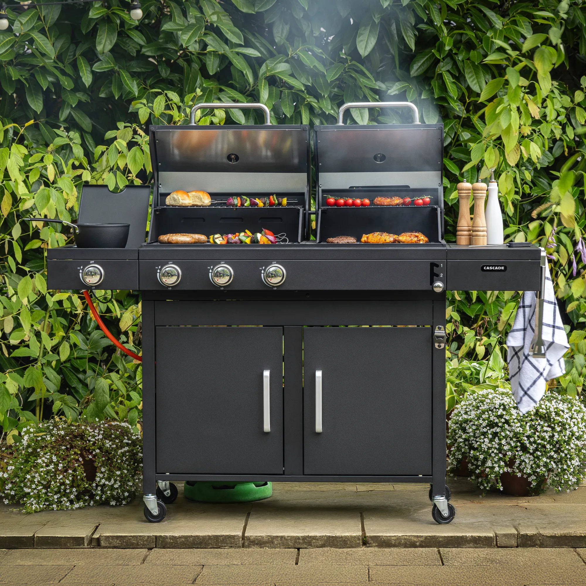 Fire Mountain Cascade Dual Fuel Gas & Charcoal BBQ Grill | FM